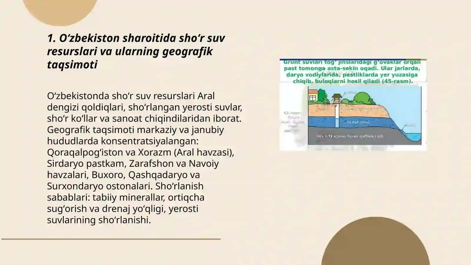 Oʻzbekiston sharoitida shoʻr suvlar chuchuklantirish gʻoyasini yaratish 3