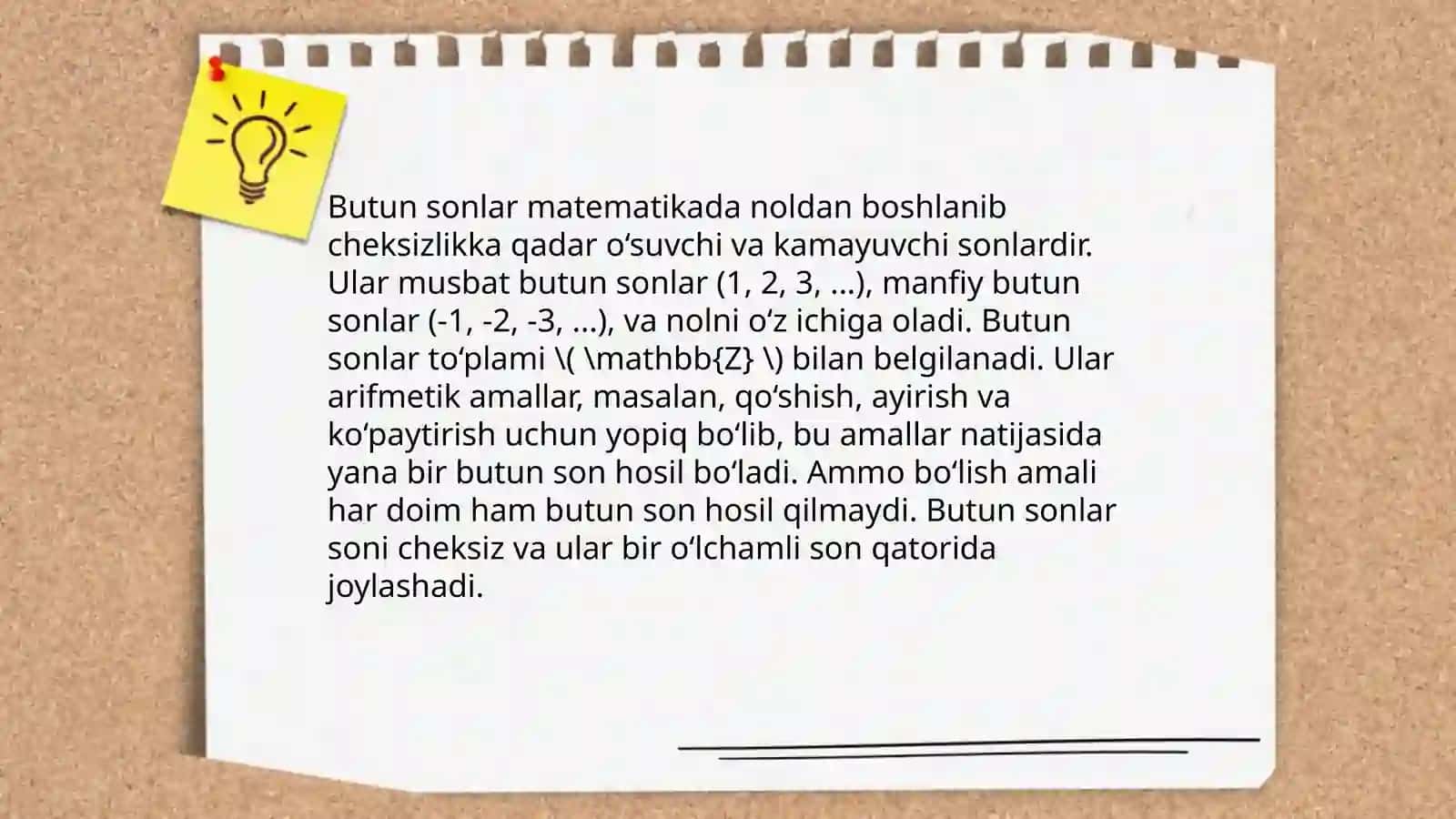 Butun sonlar 3