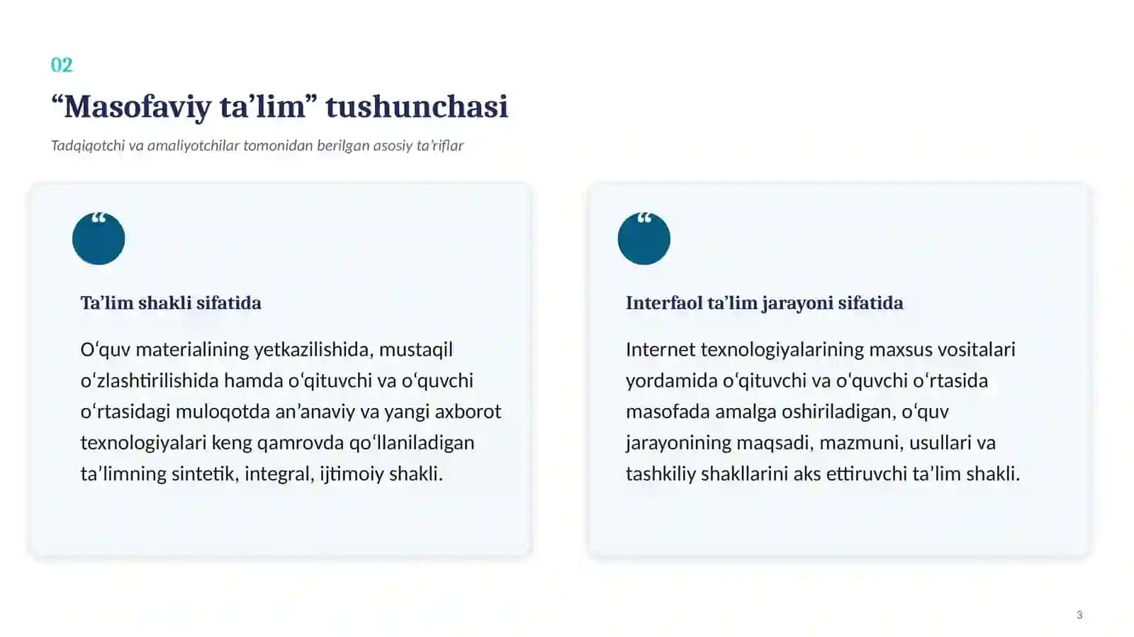 Masofaviy ta’lim tizimi 3