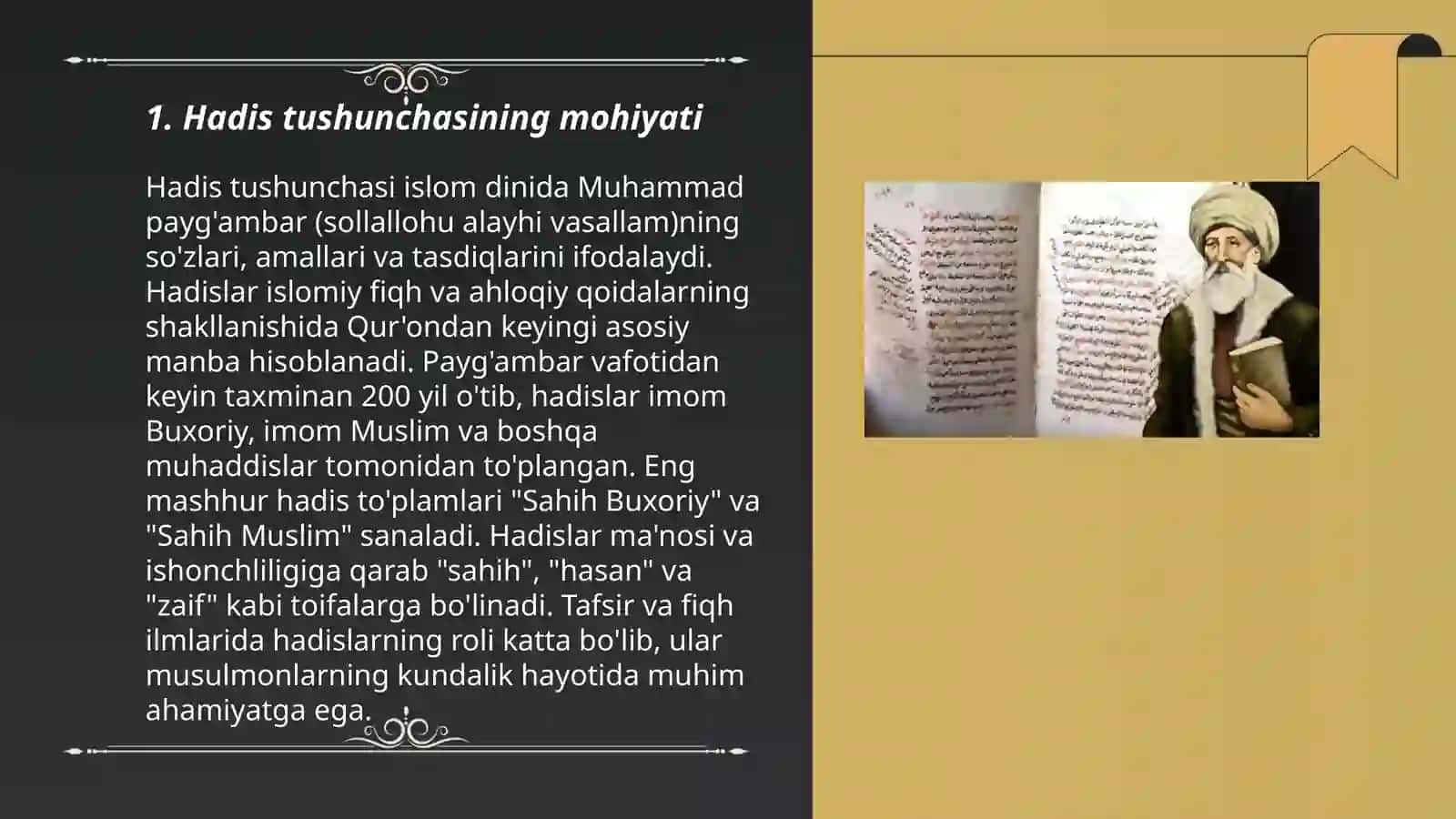 Hadis tushunchasining mohiyati 3