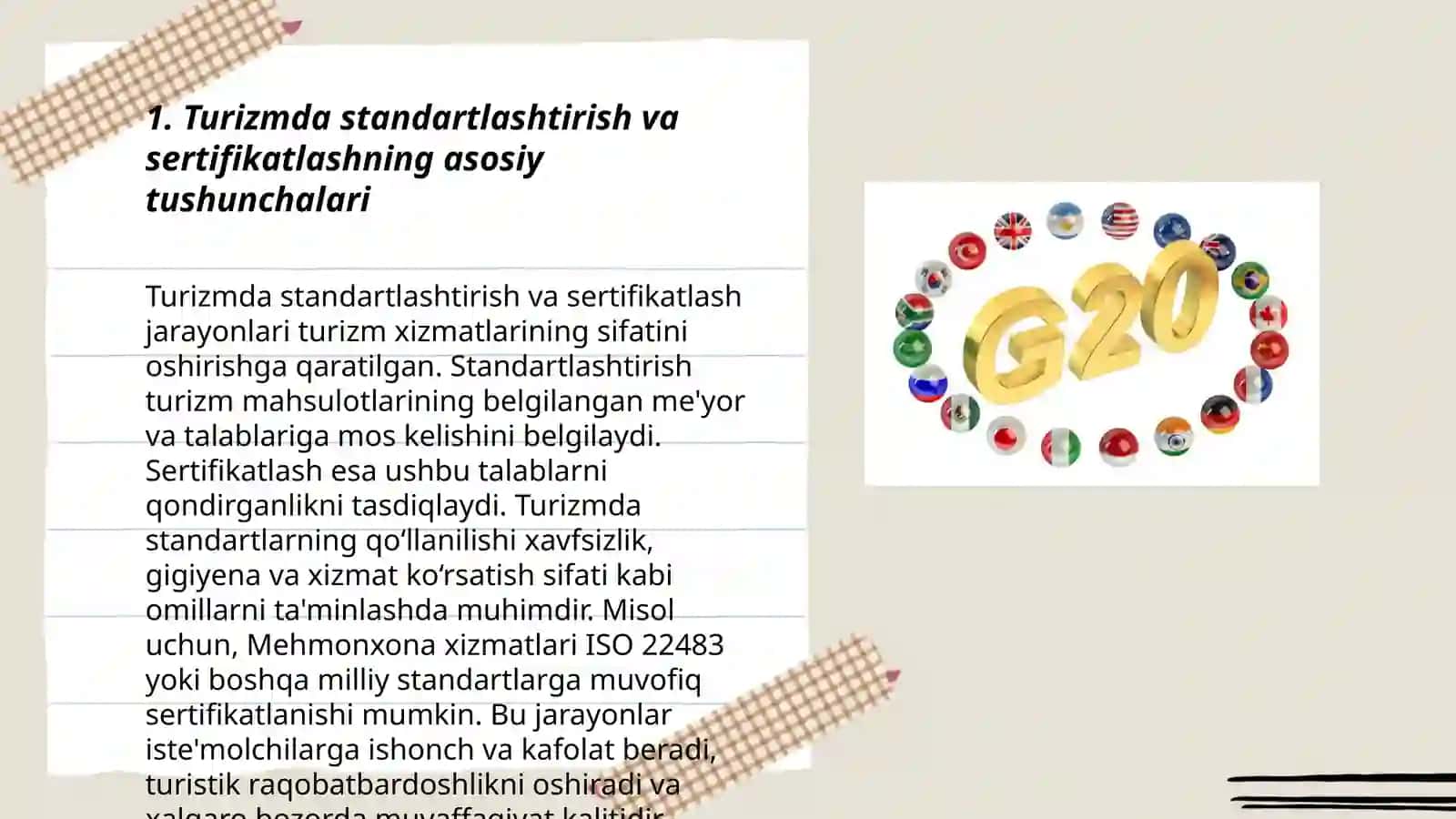 Turizmda standartlashtirish va sertifikatlashning meyoriy bazasi 3