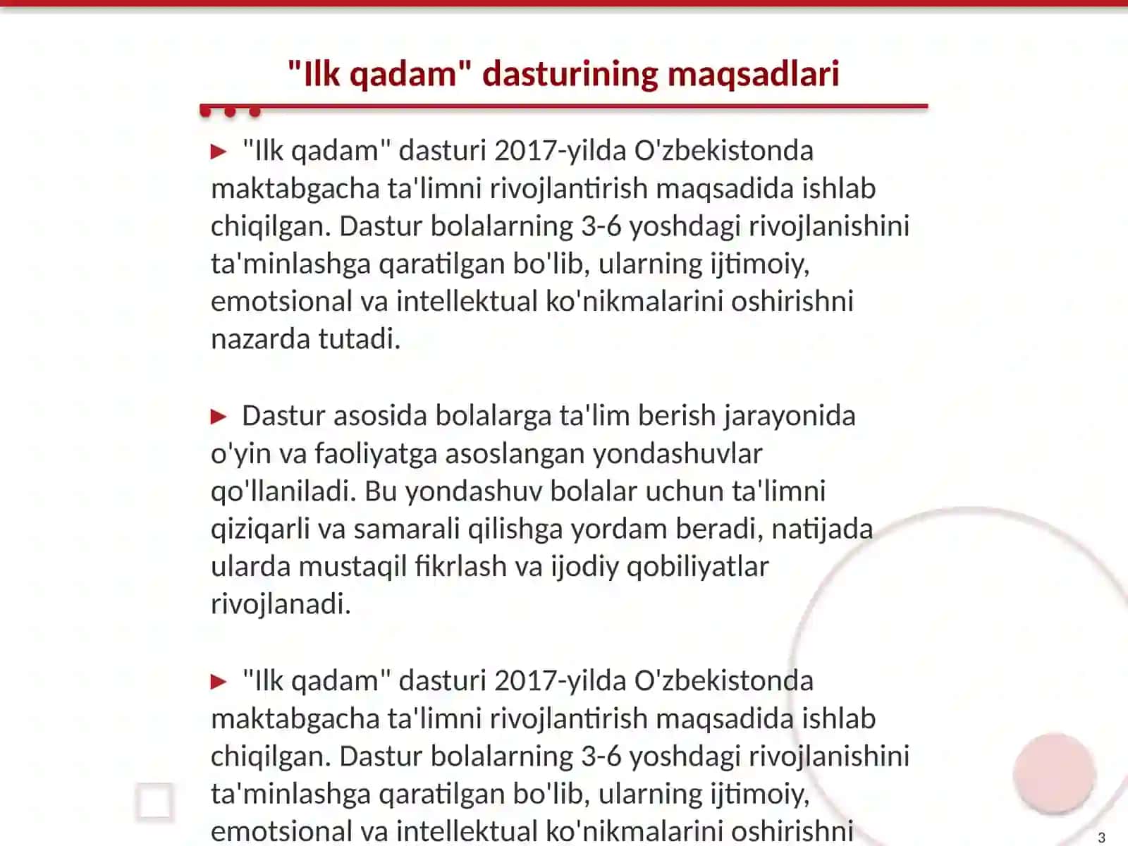 "Ilk qadam" faoliyat markazlari 3