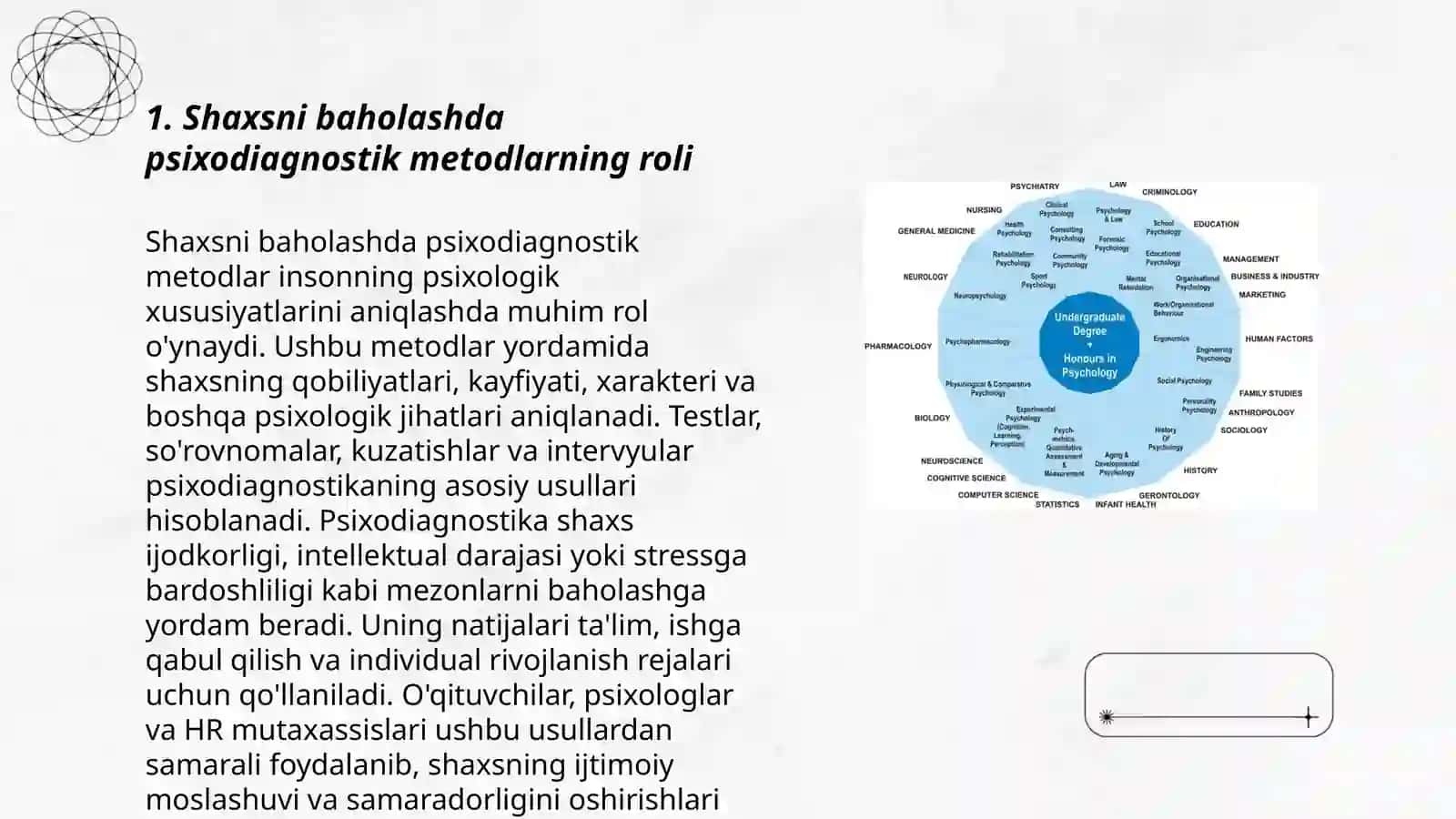 Shaxsning psixodiagnostik baxolash va psixologik testlashtirish sohalari 3