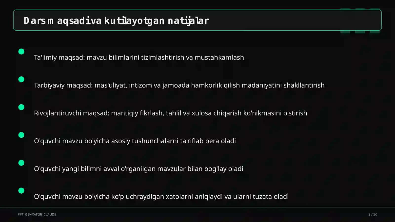 Sinf soati va tarbiyaviy tadbirlar 3