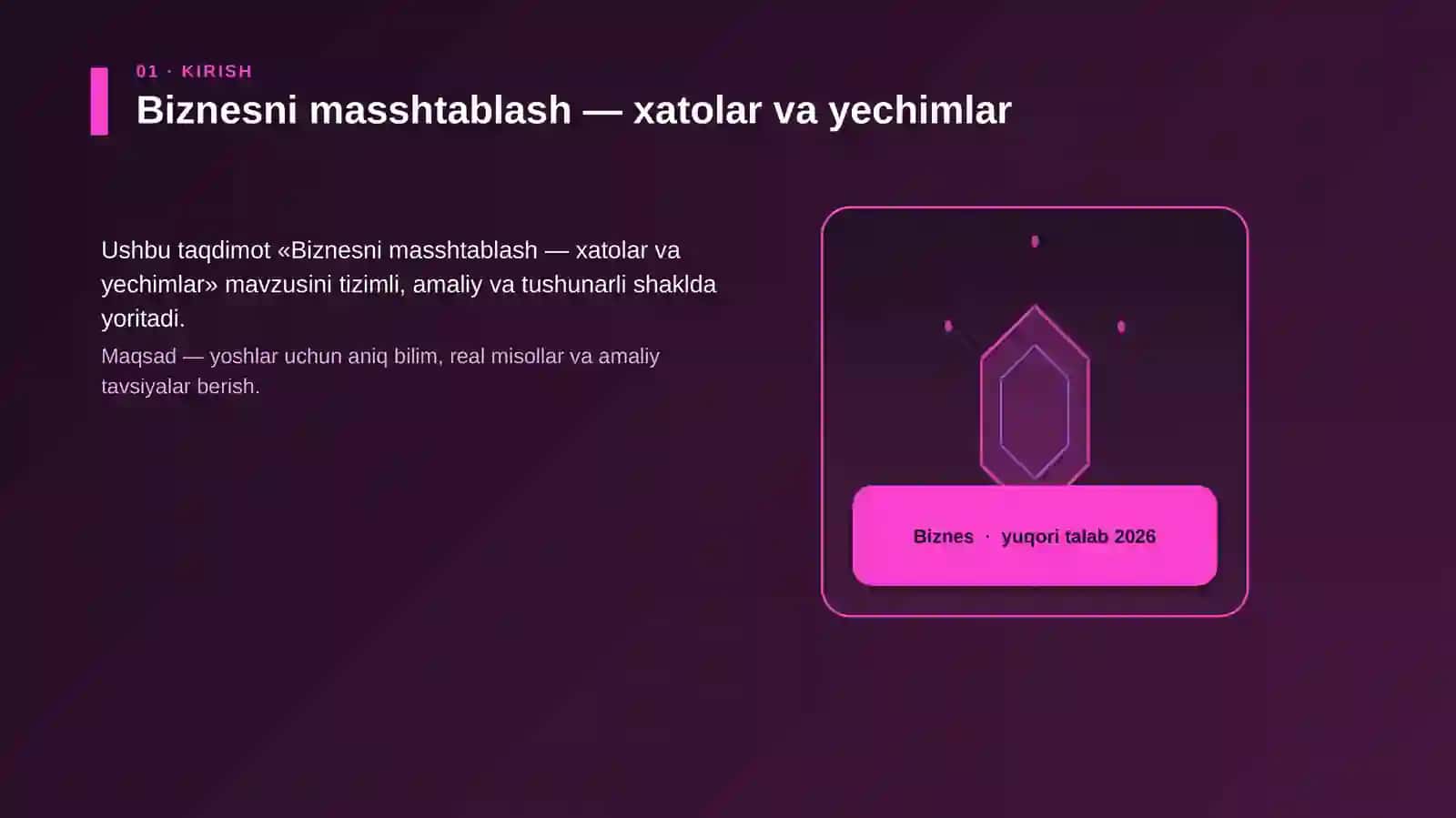 Biznesni masshtablash — xatolar va yechimlar 3