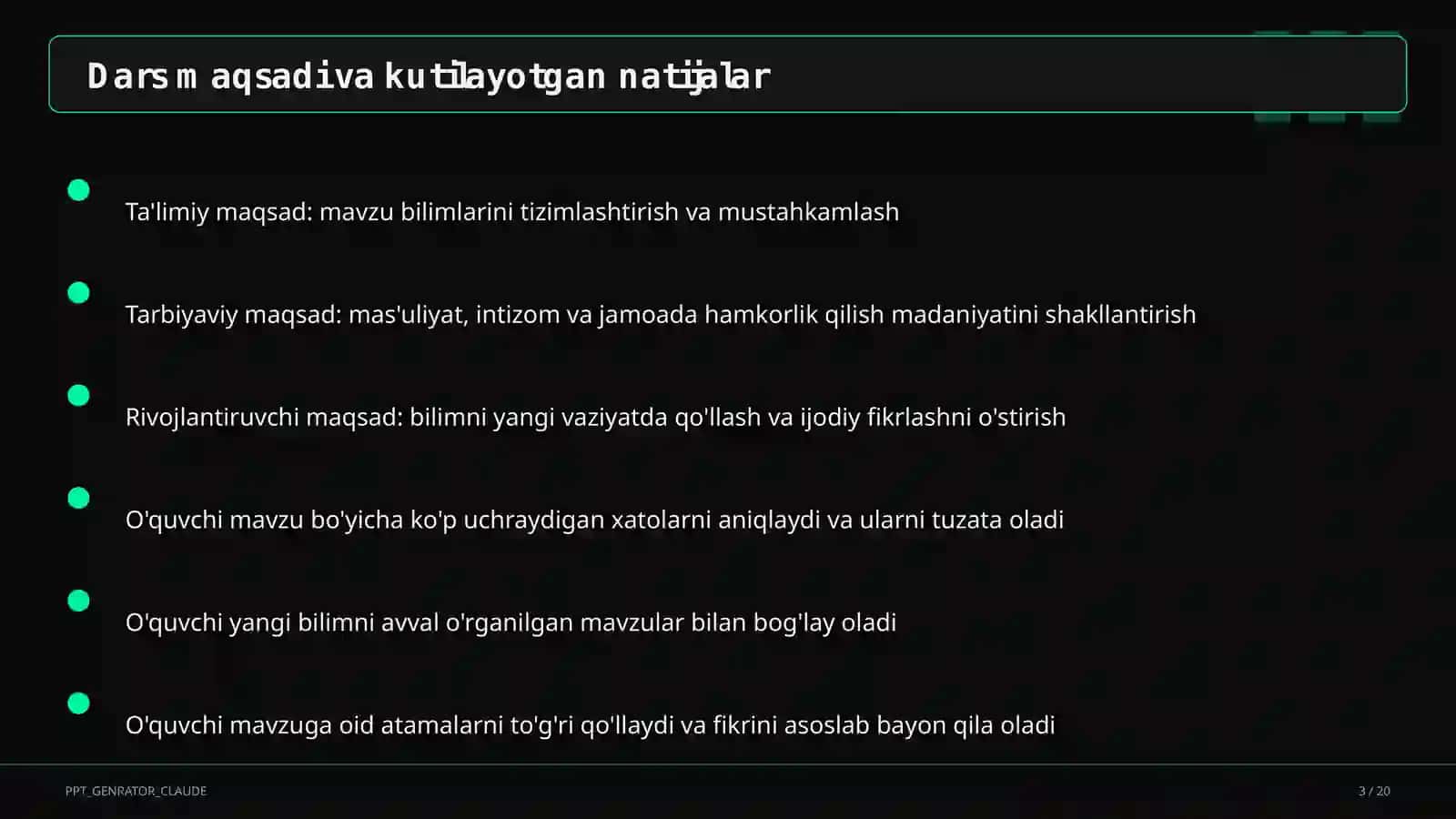 Tabiatni muhofaza qilish va barqaror rivojlanish (11-sinf) 3