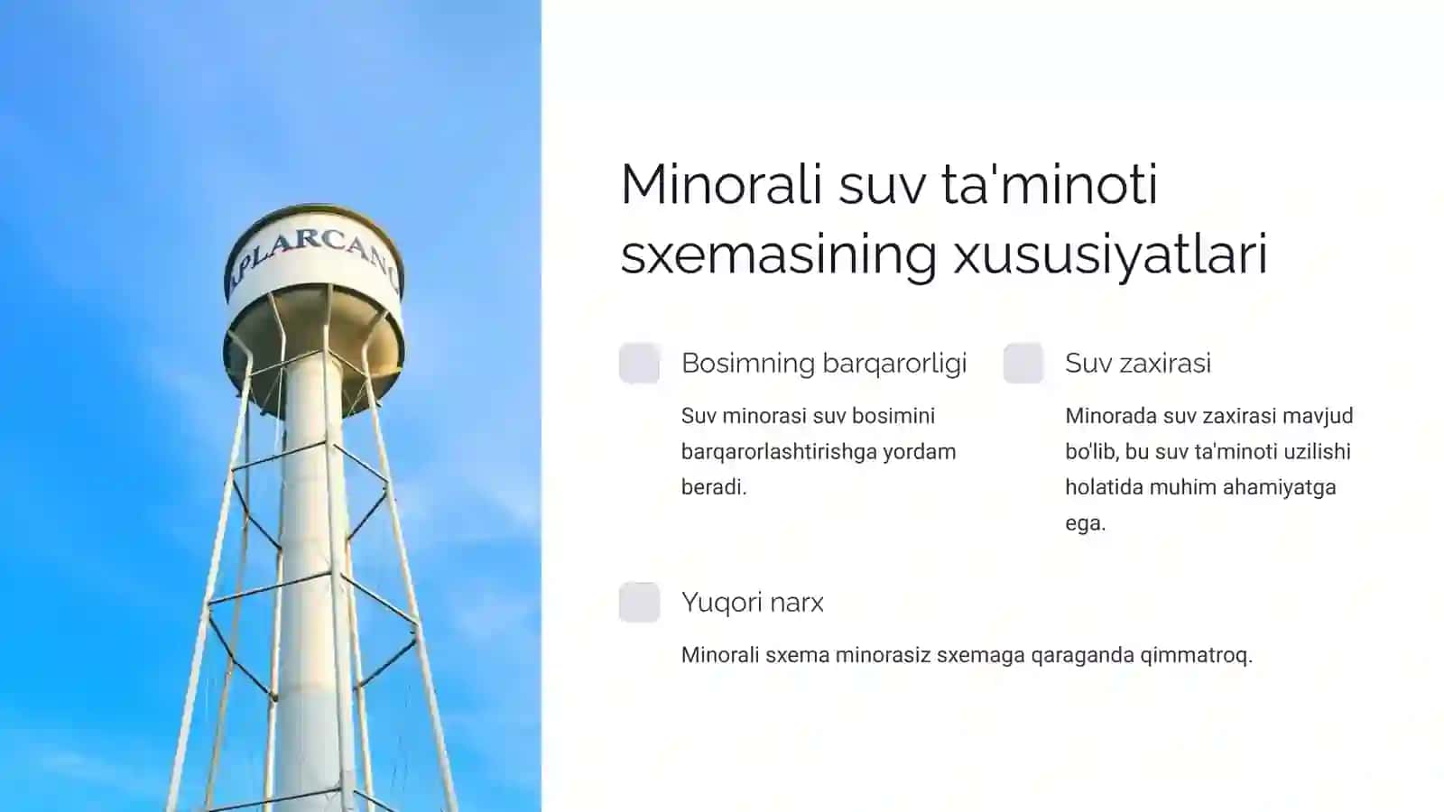 Suv ta'minotida qo'llanadigan quvurlarni guruxlash 3