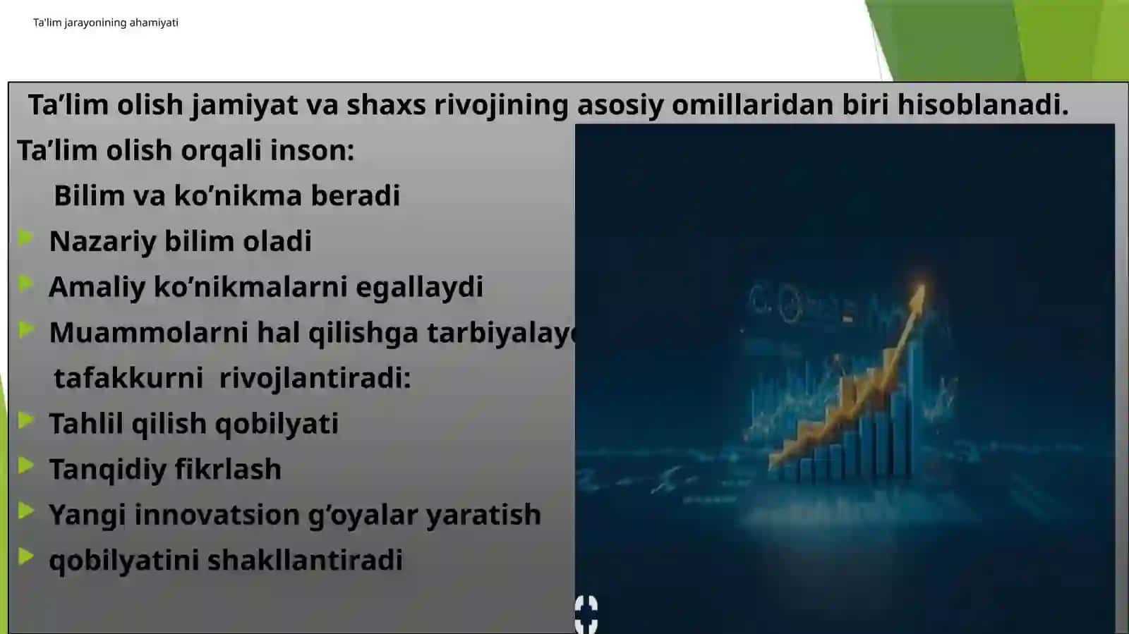 Ta'lim olish jarayonini samarali tashkil etish AKKK 3