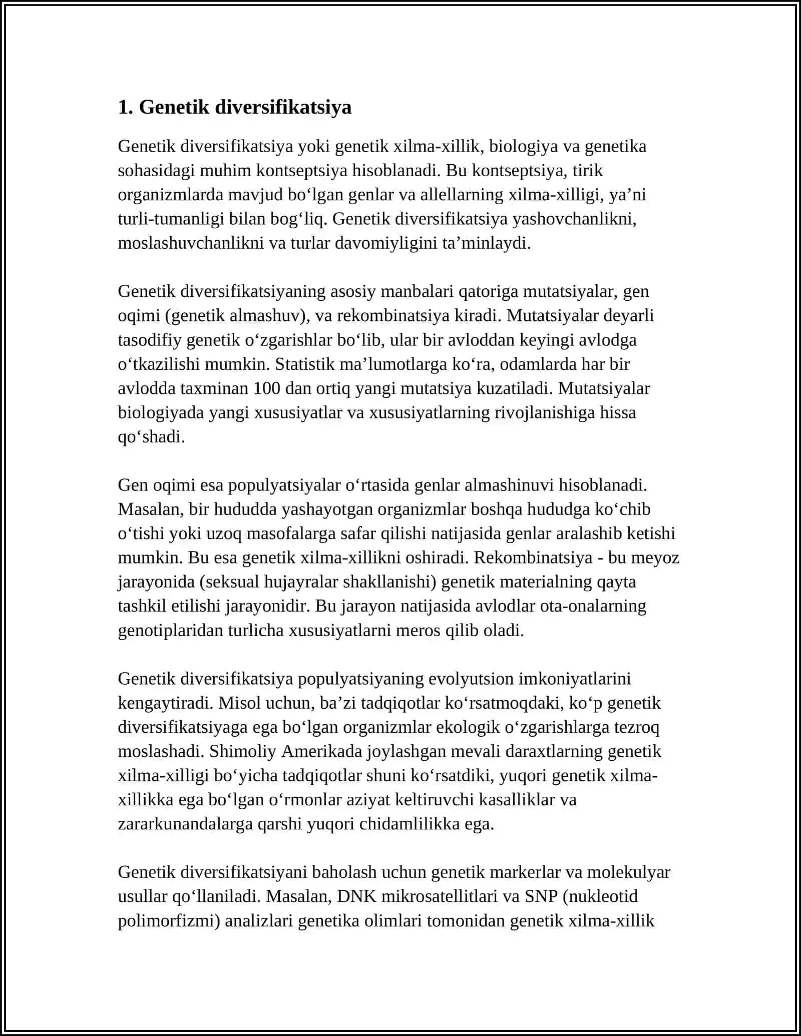 Genetik diversifikatsiya 3