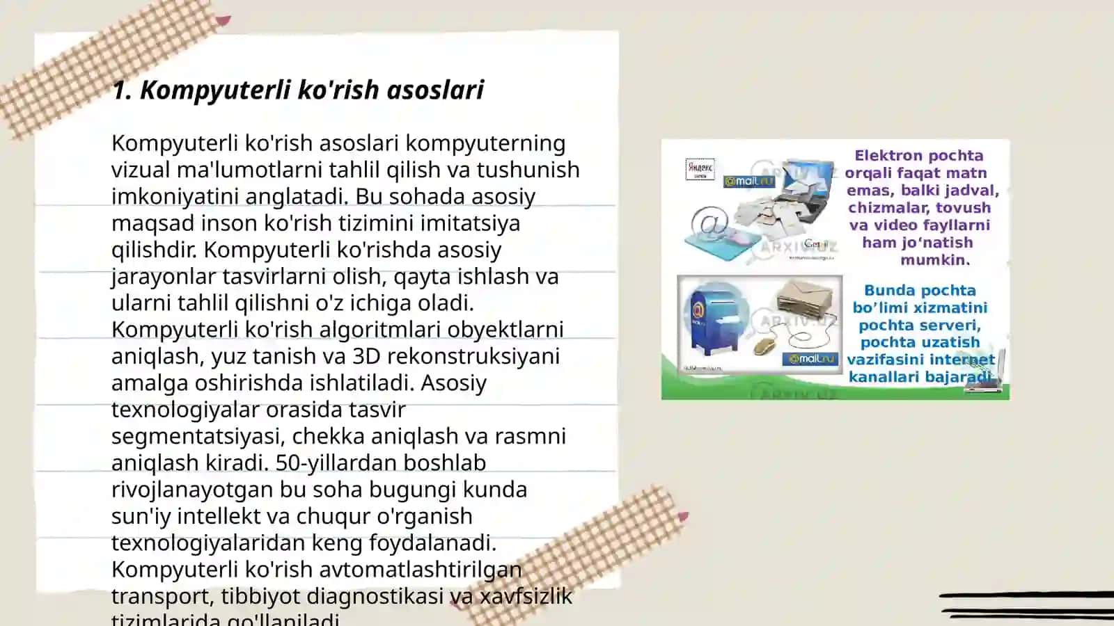 Kompyuterli ko‘rish yordamida tasvir va video ma’lumotlarni qayta ishlash usullari 3