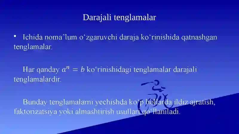 DARAJA QATNASHGAN TENGSIZLIKLAR VA TENGLAMALAR 3