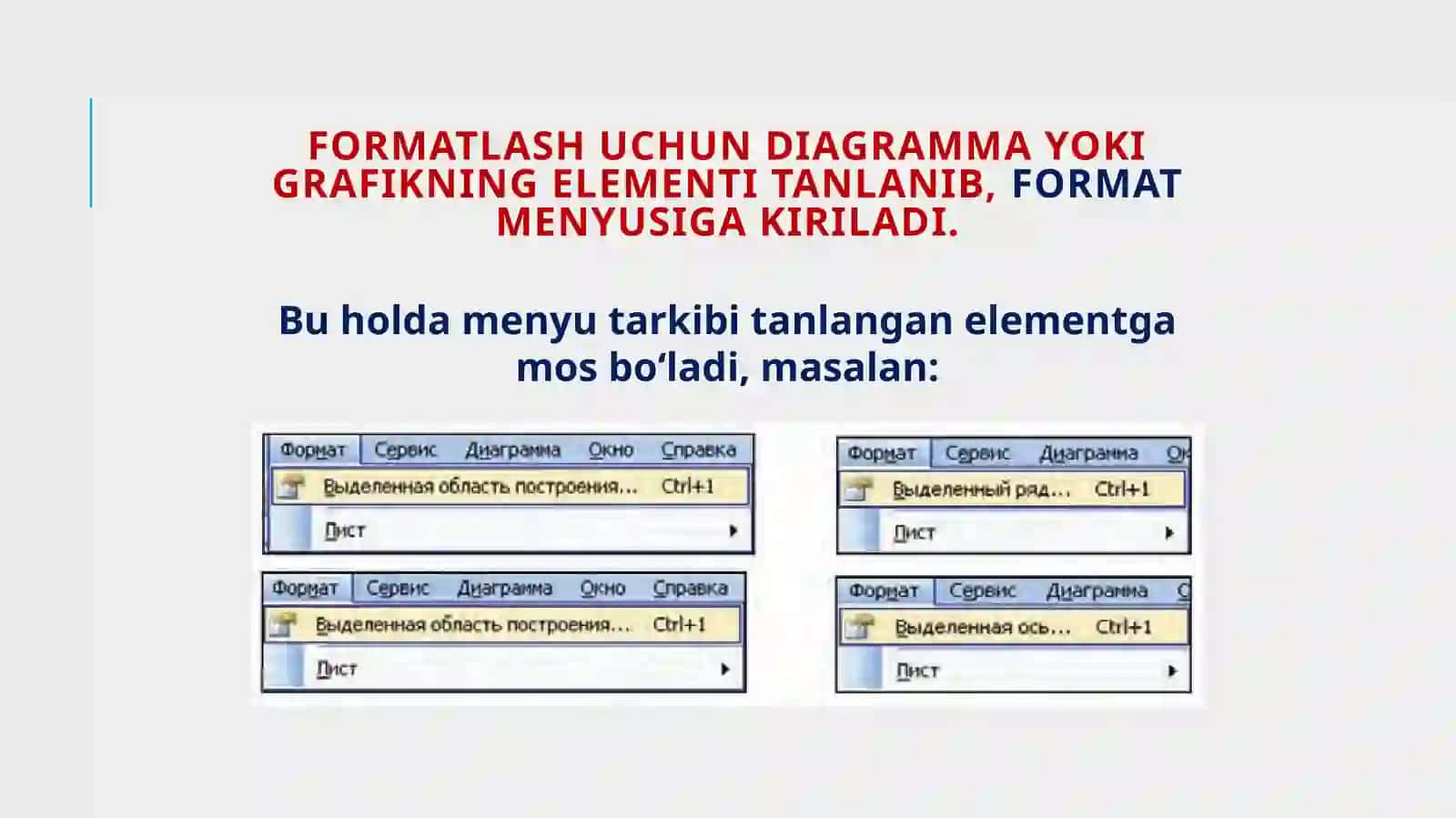 EXELDADiagrammavagrafiklarnitahrirlash 3