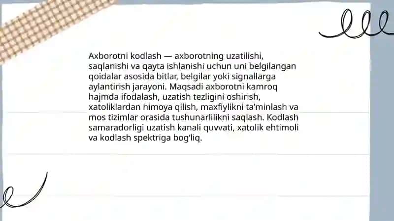 Axborotni kodlash 3