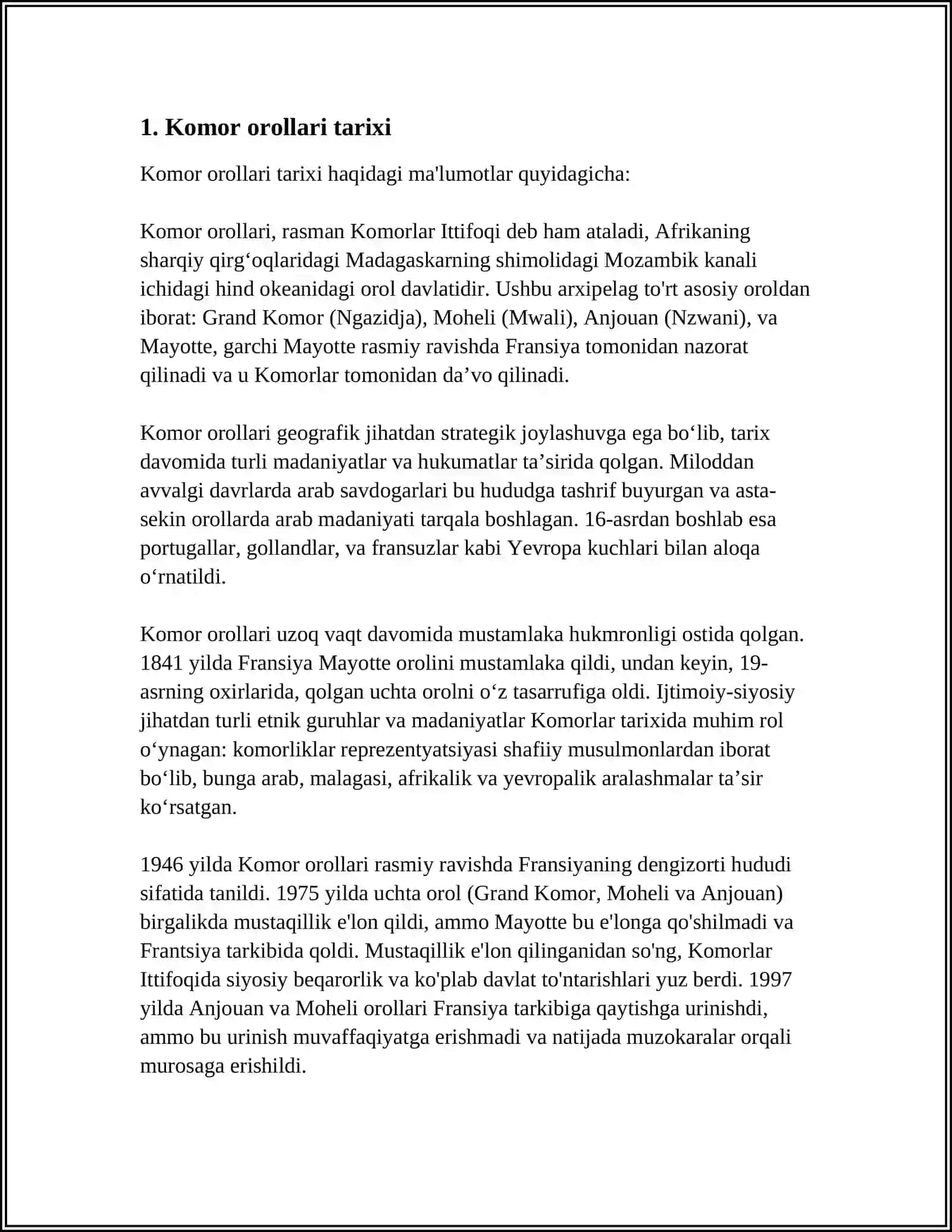 KOMOR OROLLARI 3
