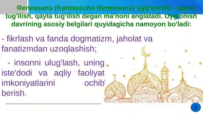 Mustaqillik yillarida O'zbekistonda ma'naviy va madaniy taraqqiyoti 3
