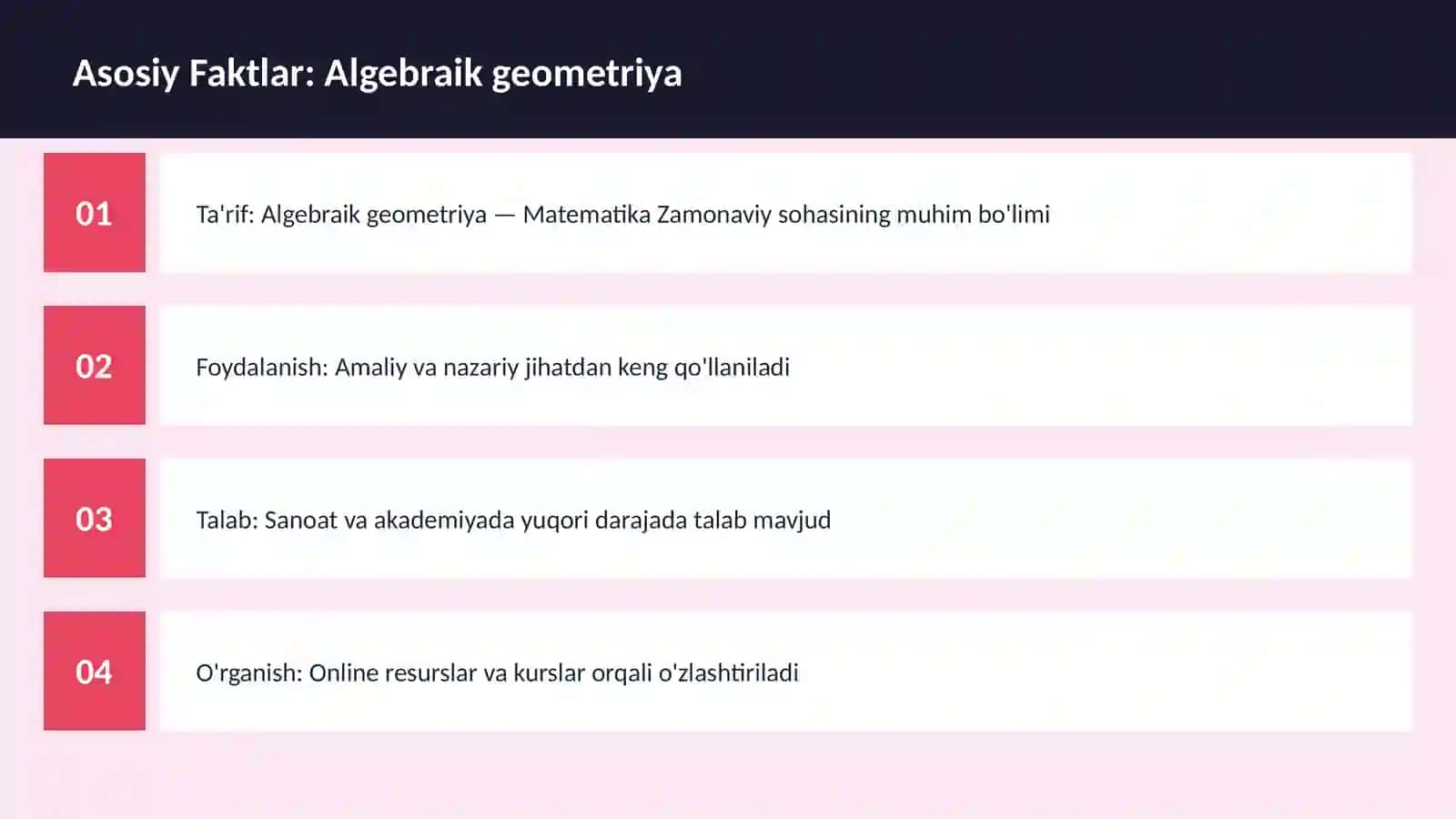 Algebraik geometriya 3