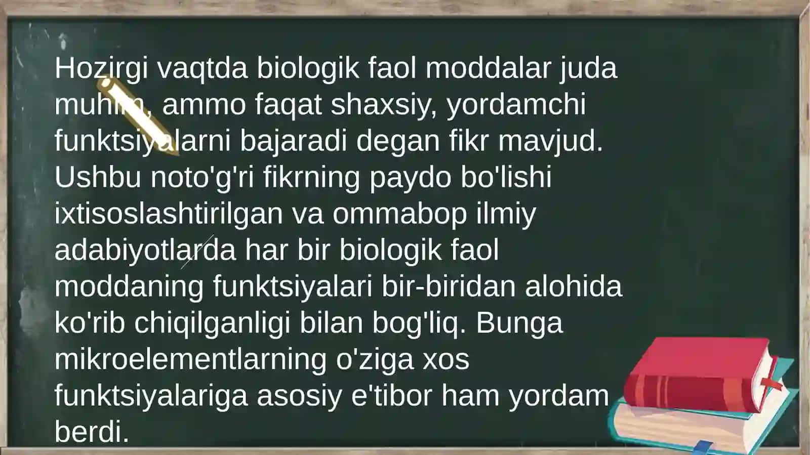 Biofaolelementlar va ularning organizmdagi ahamiyati 3