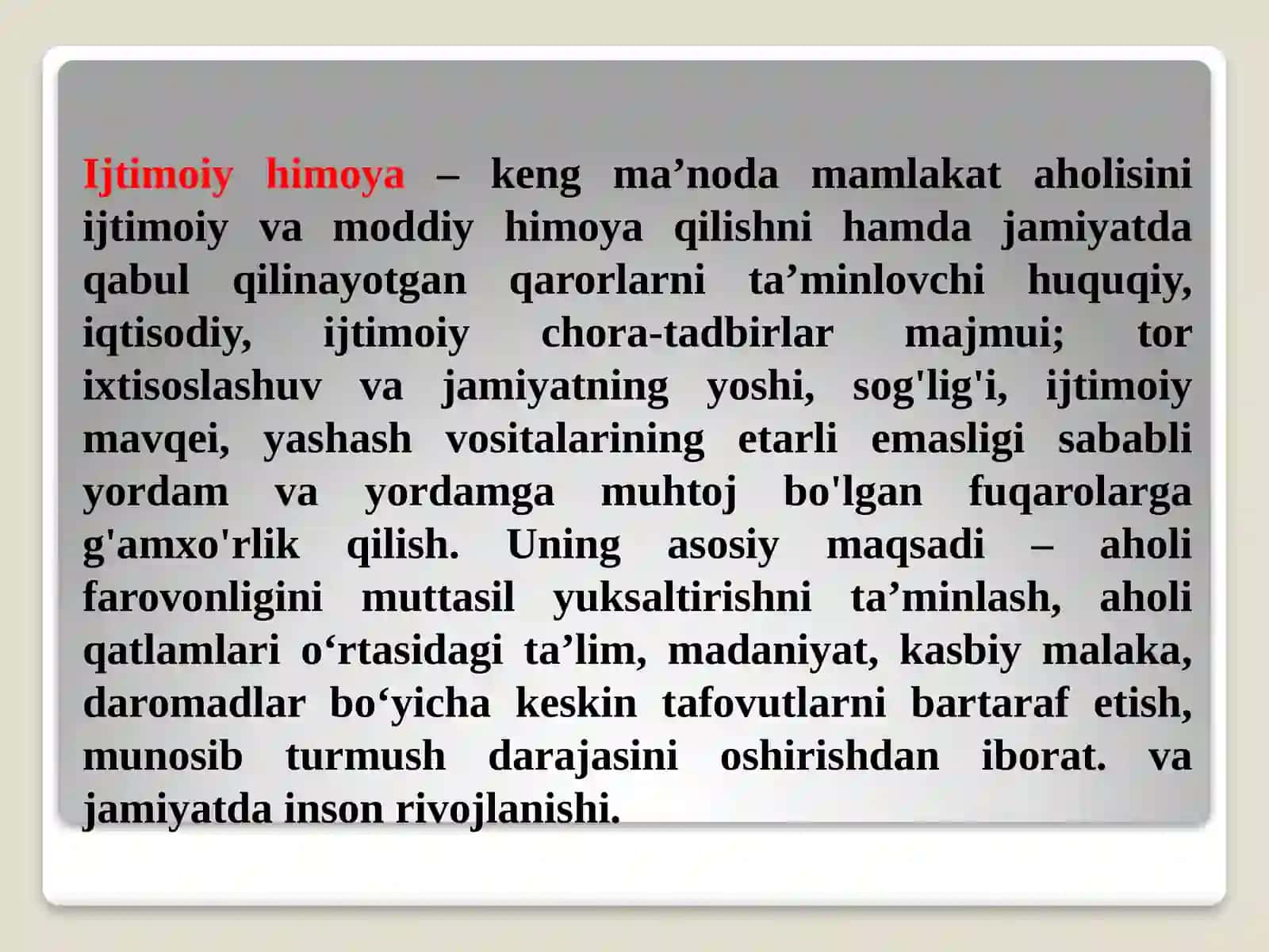 Ijtimoiy O‘zgarishlar 3