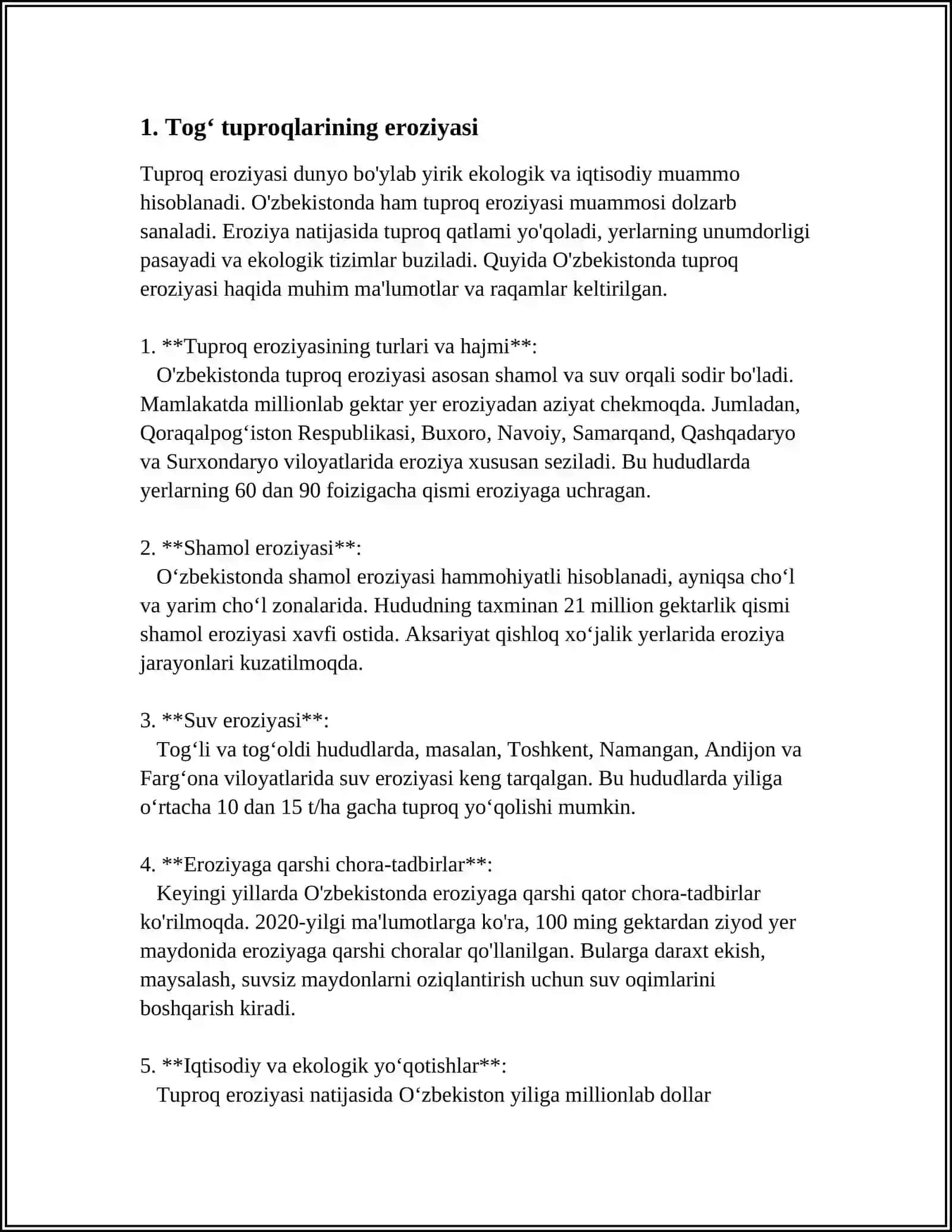 TOGʻ TUPROQLARINI SHAKILLANISHIDA RELEFNING OʻRNI 3