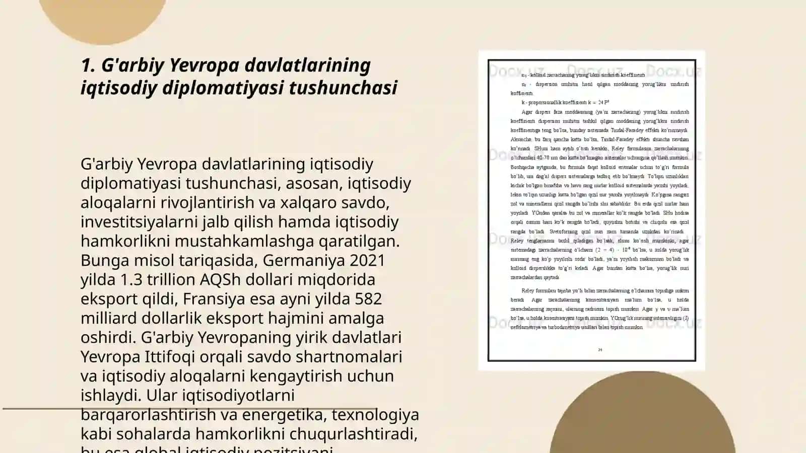 G'arbiy yevropa davlatlari iqtisodiy diplomatiyasining o'ziga xos xususiyatlari 3