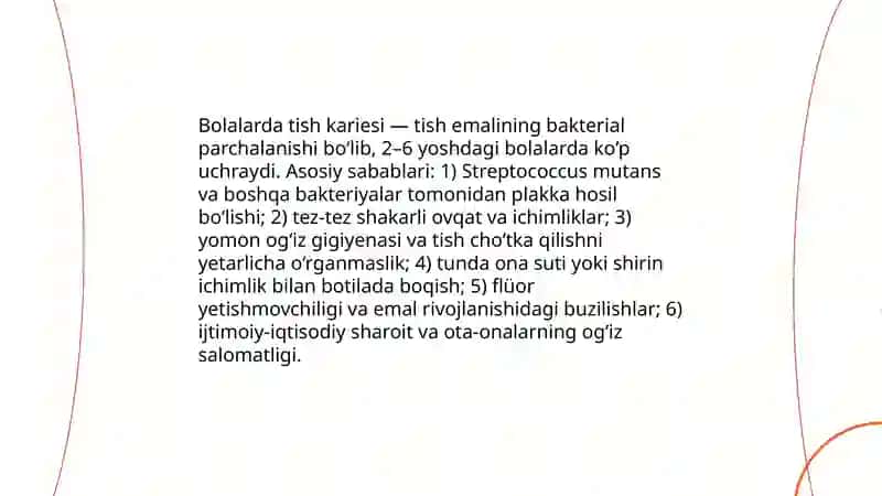 Bolalarda Tish Kasalliklari va Ular Uchun Oldini Olish 3
