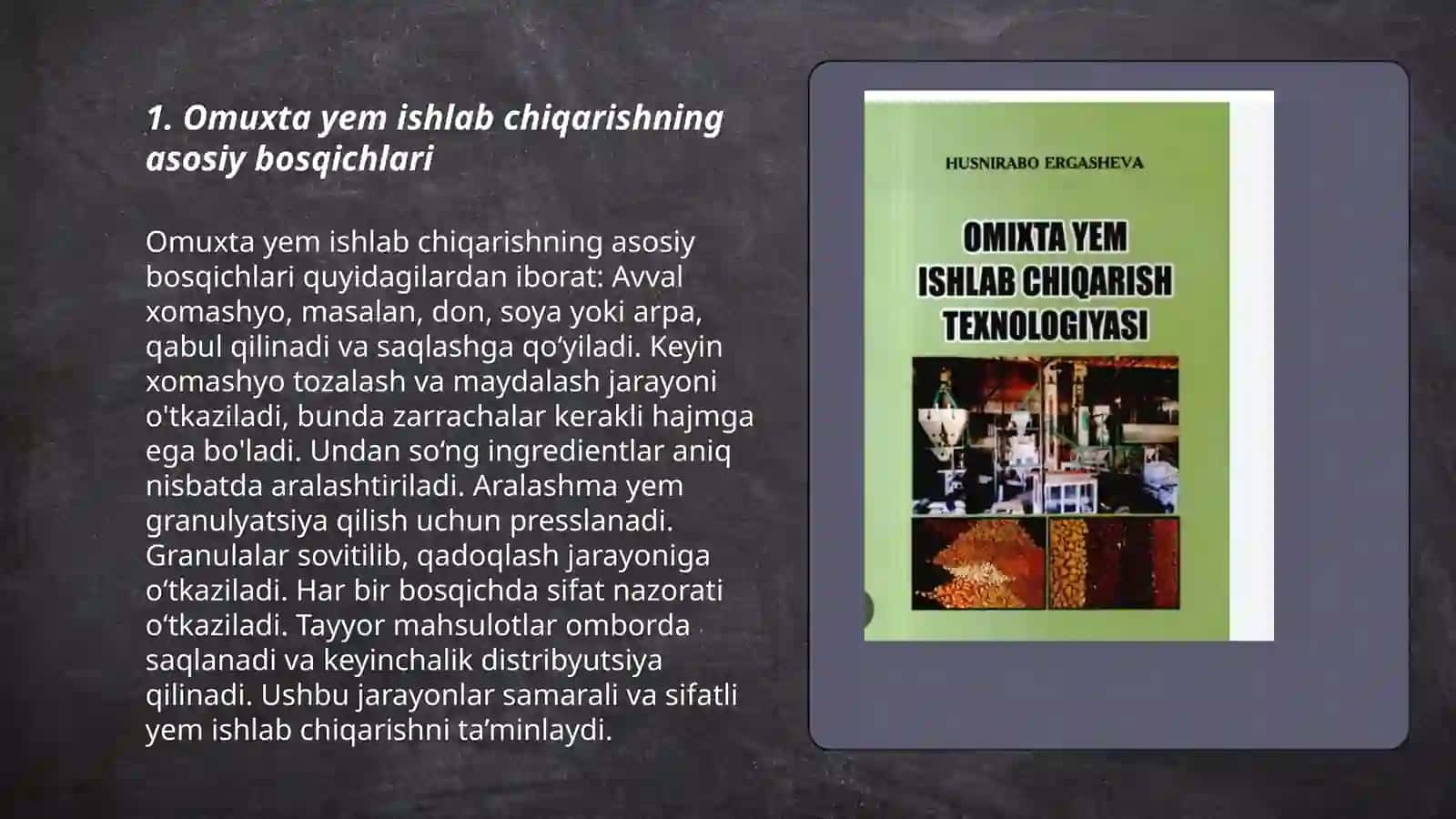 Omuxta yem ishlab chiqarish 3