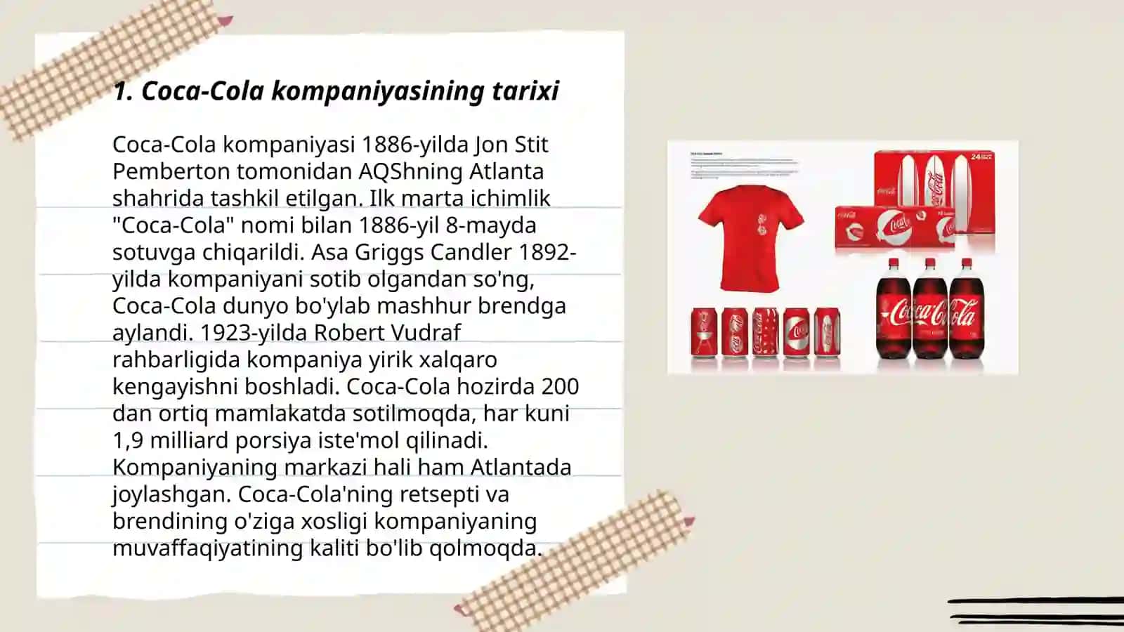 Coca-Cola kompaniyasi haqida 3