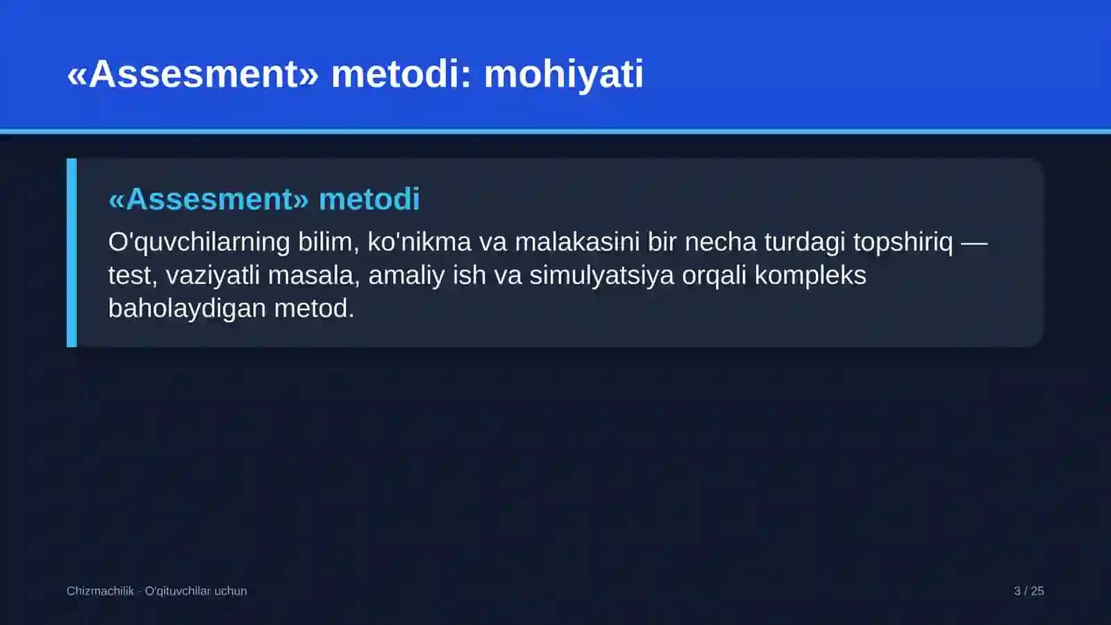 chizmachilik darslarida assesment metodidan foydalanish 3637 3