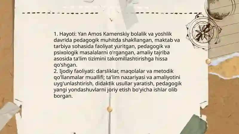 Yan Amos Kamenskiyning pedagogikasi: asosiy tamoyillar 3