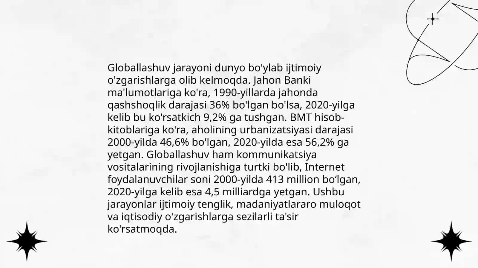 Globallashuv, globalistika barqaror taraqqiyot jarayonlarining mohiyati 3