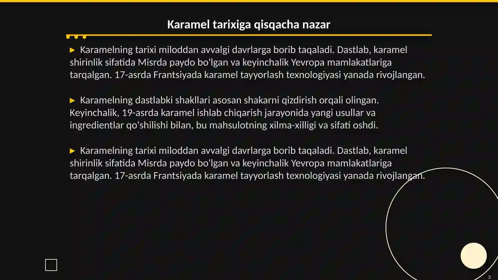 Karamel massasiga ishlov berish 3