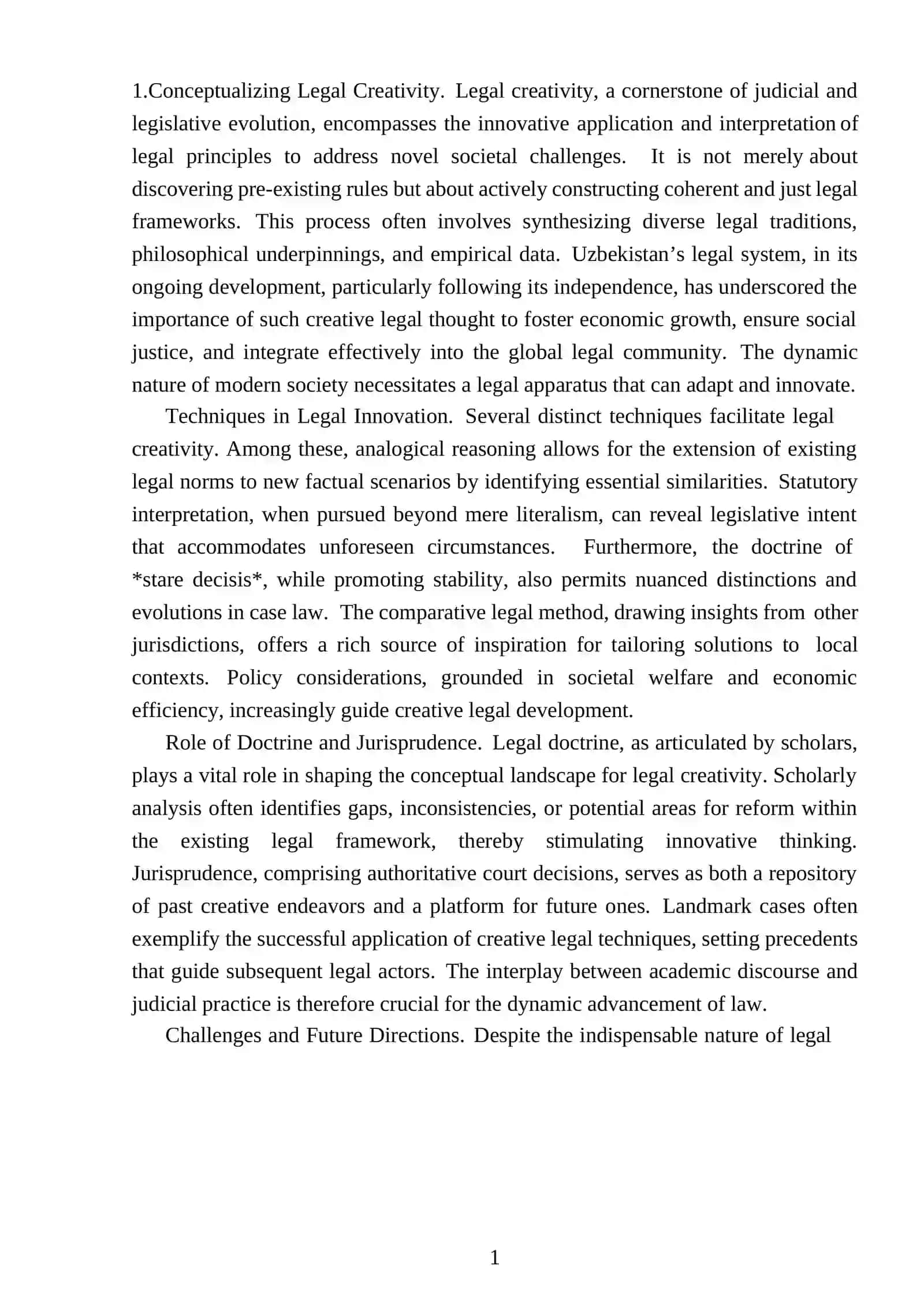 ”.Legal techniques in legal creativity” 3