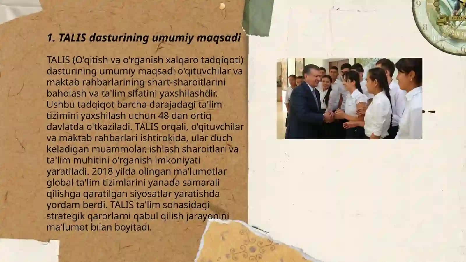 TALIS xalqaro baholash dasturi mazmun va mohiyati 3