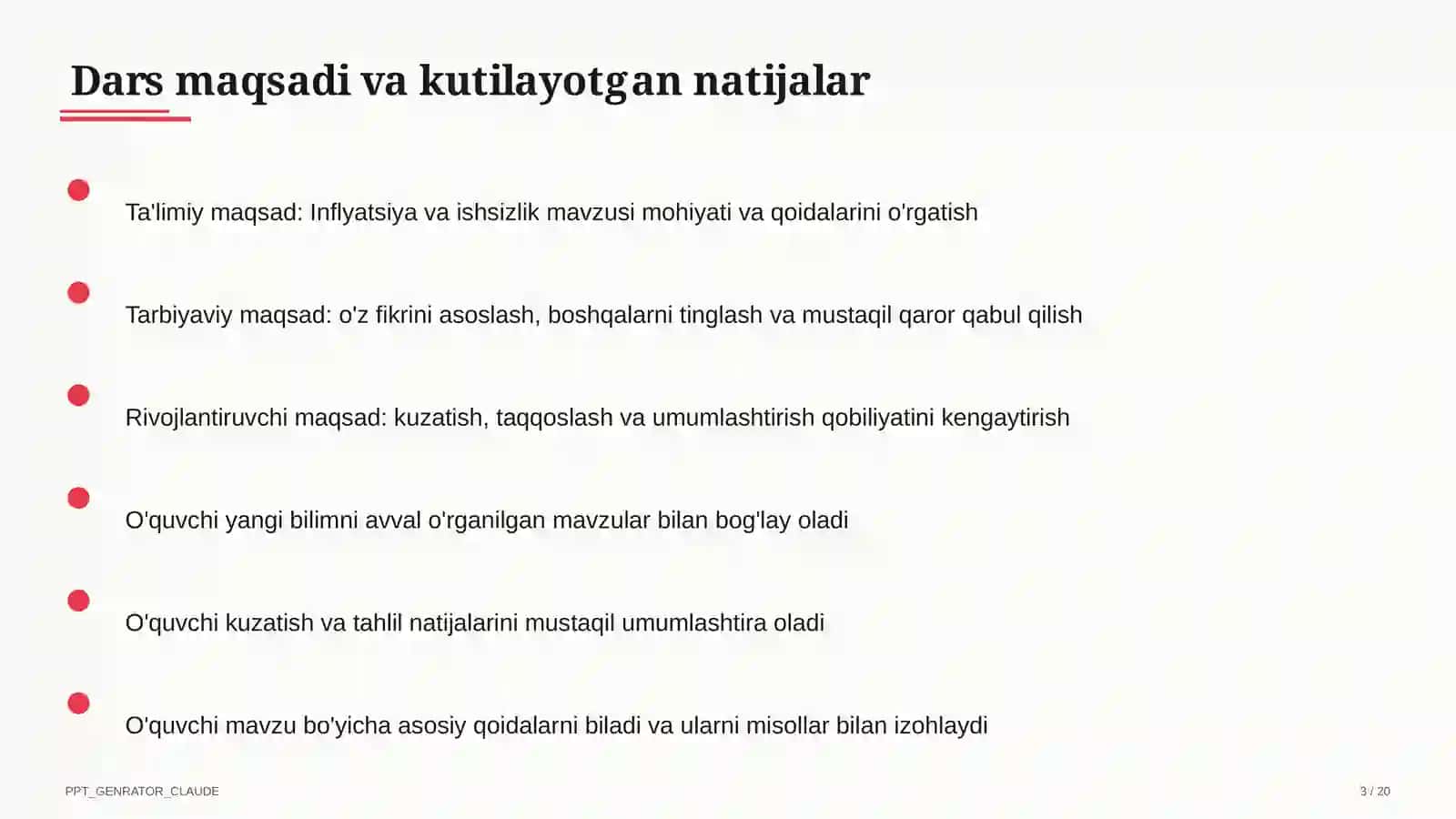 Inflyatsiya va ishsizlik (11-sinf) 3