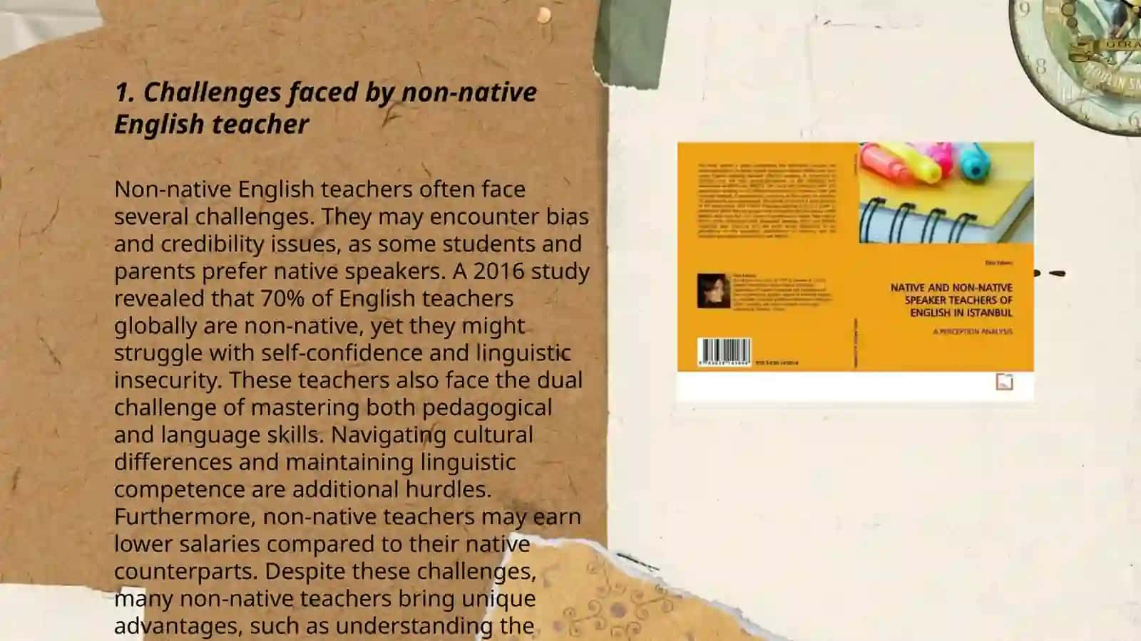 WHEN THE TEACHER IS NOT A NATIVE SPEAKER” PRESENTATION 3