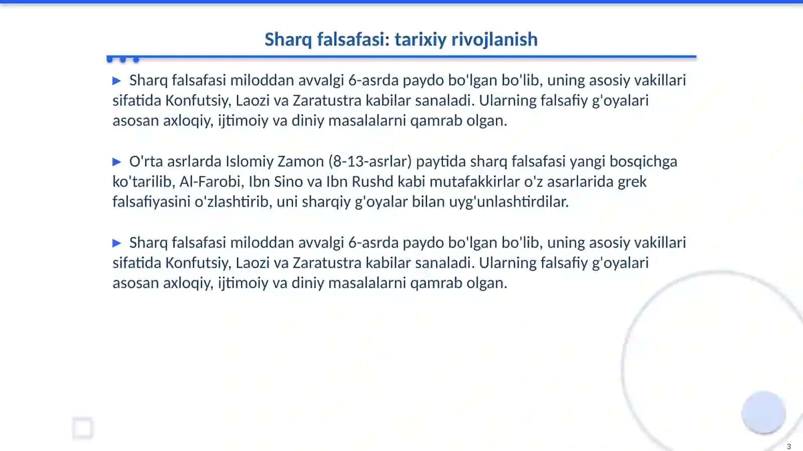 Falsafaning mohiyatiga oid sharq va garb mutafakkirlari tasnifi 3