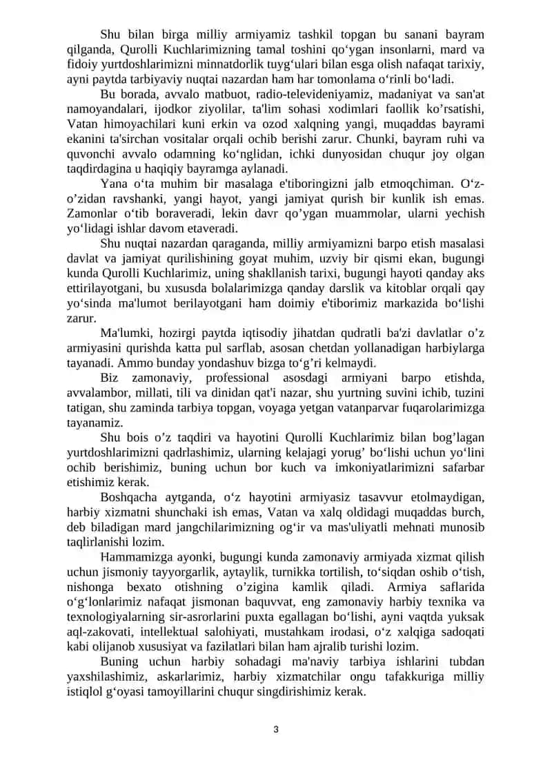 Mavzu: Vatanimiz istiqlolini yanada mustahkamlash 3