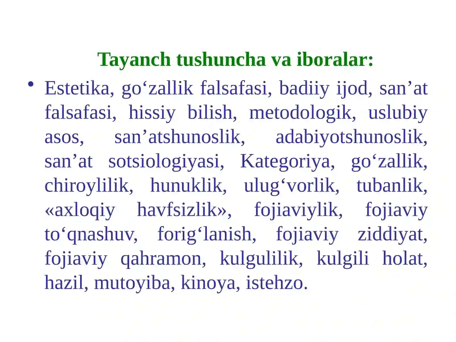 Estetikaning predmeti, maqsadi va vazifalari 3