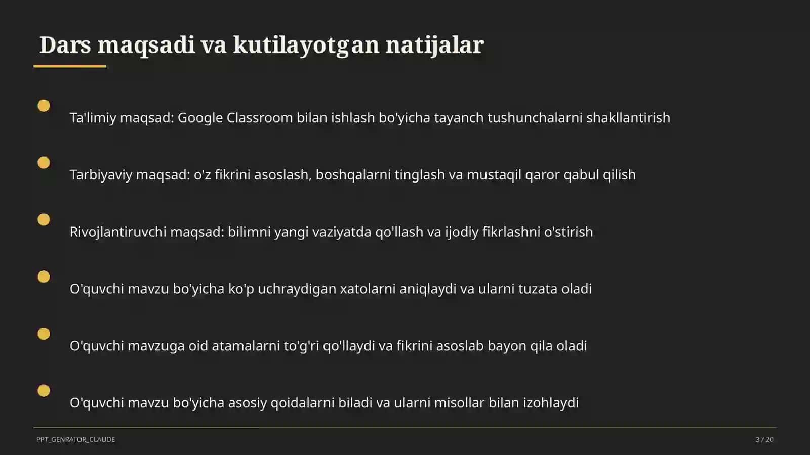 Google Classroom bilan ishlash 3