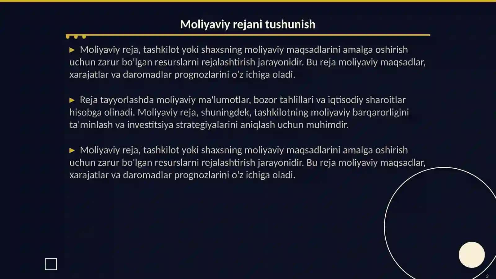 Moliyaviy rejani turlari va tuzilishi 3
