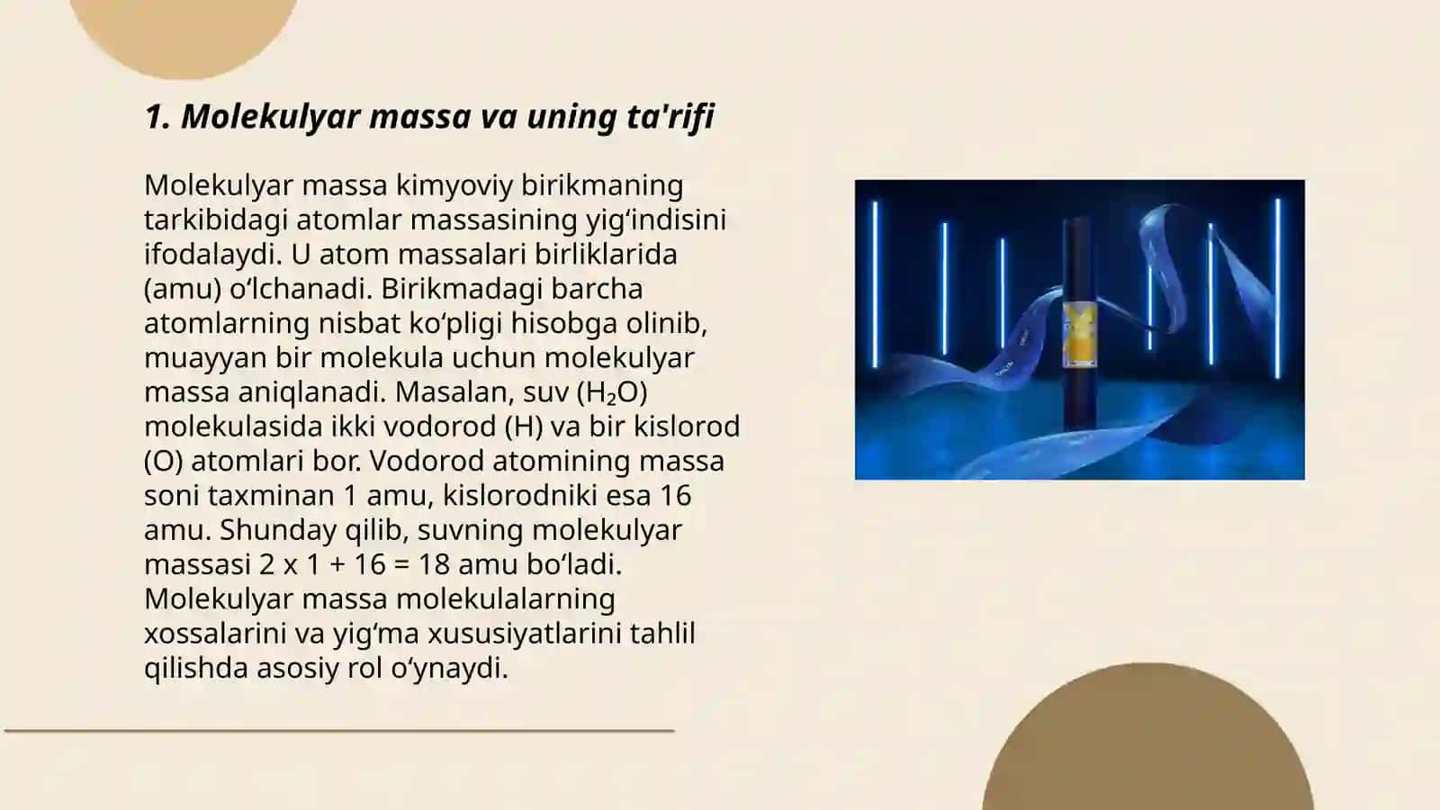Molekulyar massani nur yoyish yordamida aniqlash 3
