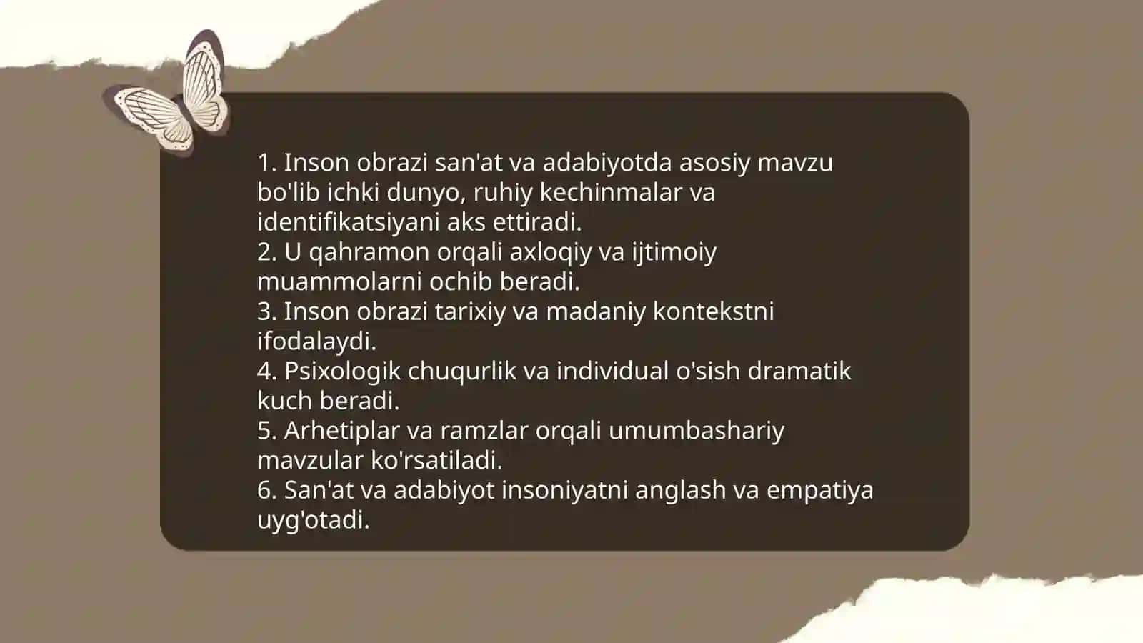 Inson san'at va adabiyotning bosh predmeti 3