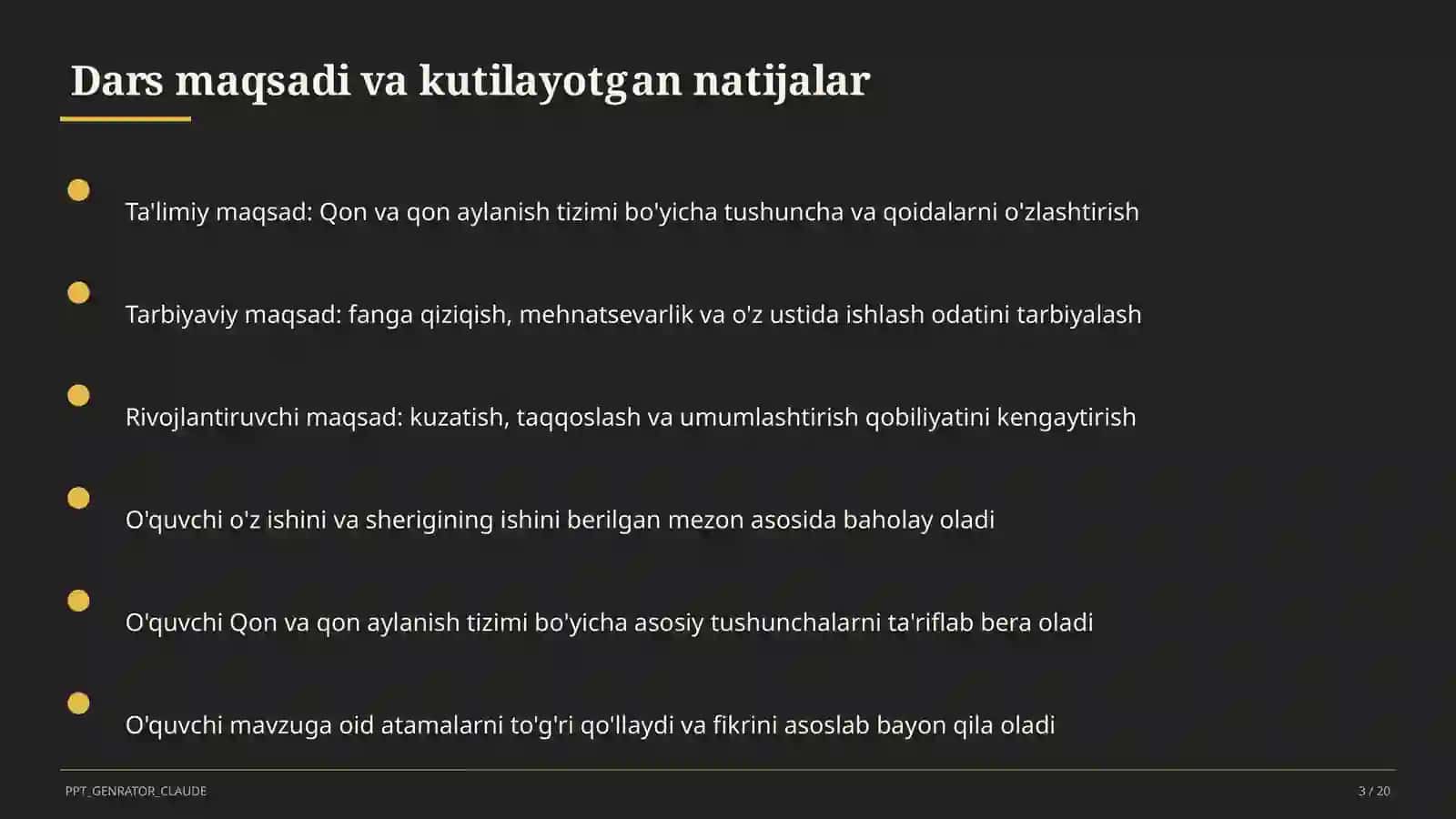 Qon va qon aylanish tizimi (8-sinf) 3