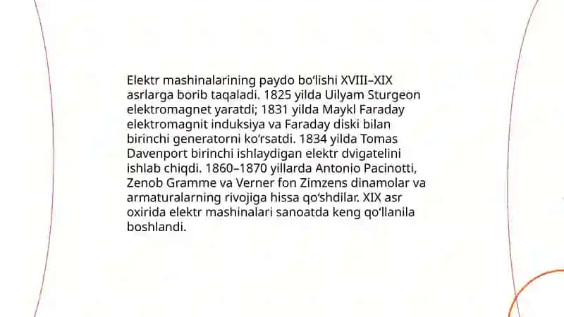 Elektr mashinalarning rivojlanish tarixi 3
