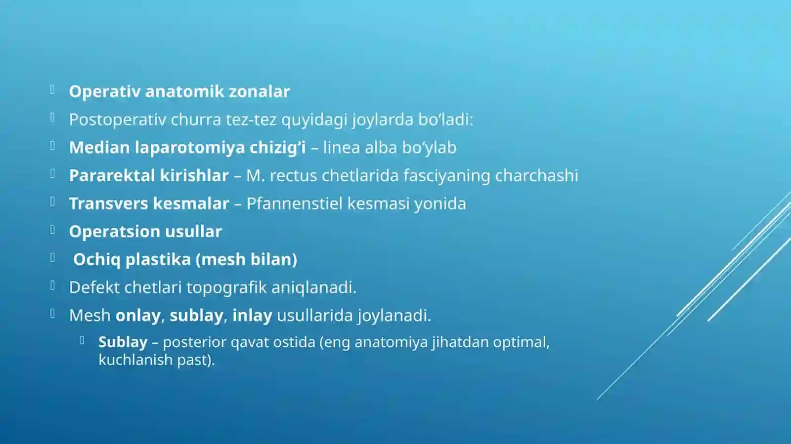 Operatsiyadan keyin qorin chirralari 3