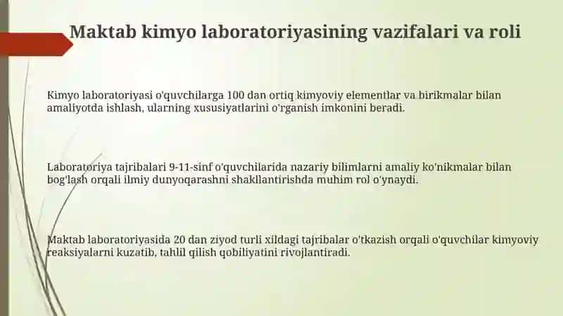 Maktab kimyo kabineti va uning vazifalari 3