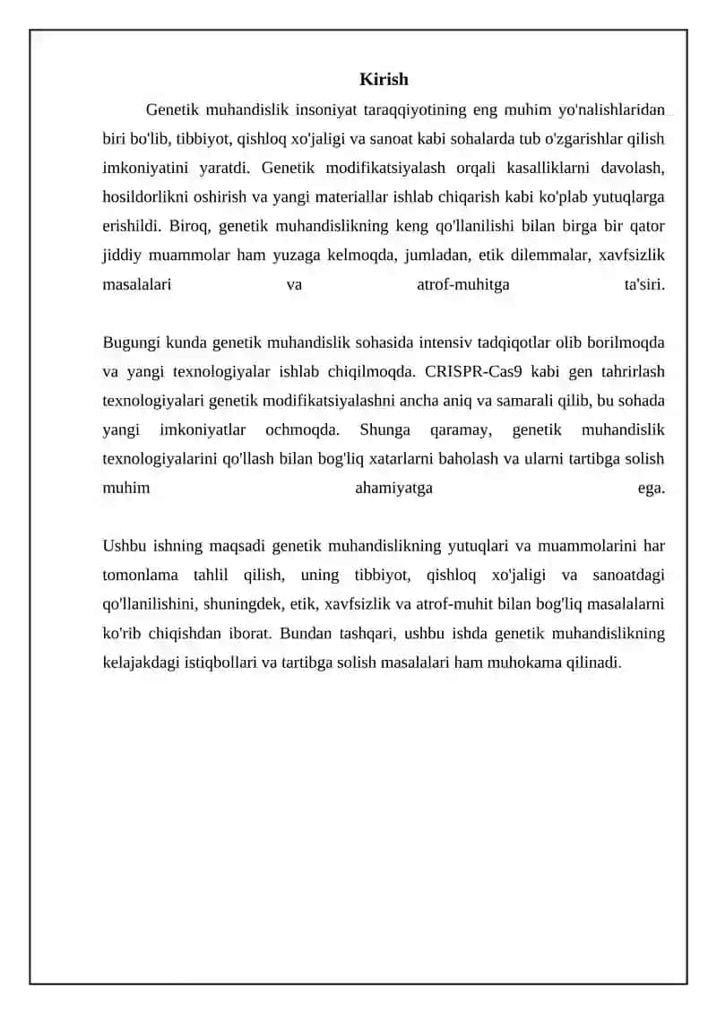 Genetik Injeneriya Yutuqlari va Muammolari 3