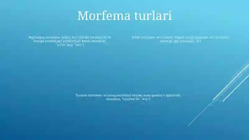 Morfema Va Uning Turlari 3