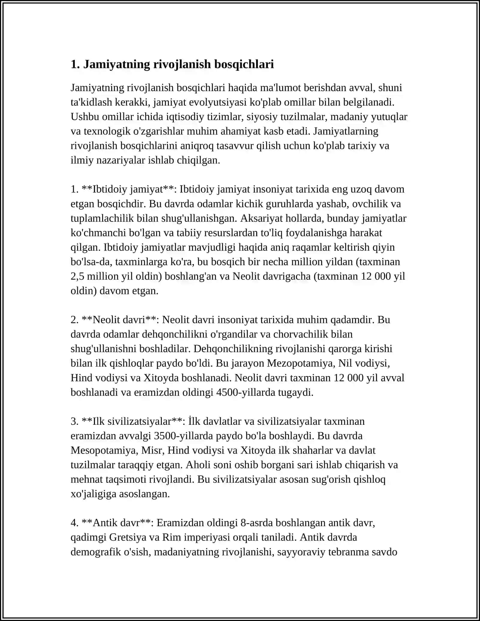 MUSTAQIL ISH Mavzu: IJTIMOIY TARAQQIYOT VA FALSAFIY TAFAKKUR 3