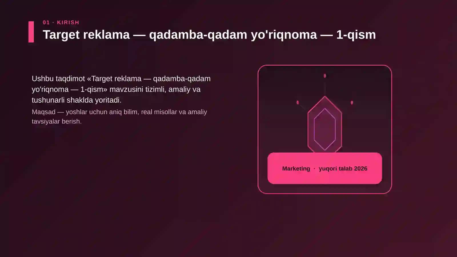 Target reklama - qadamba-qadam yo'riqnoma - 1-qism 3